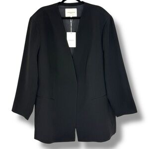 Lafayette 148 Black Blazer Jacket Quiet Luxury Old Money Size 22W NWT